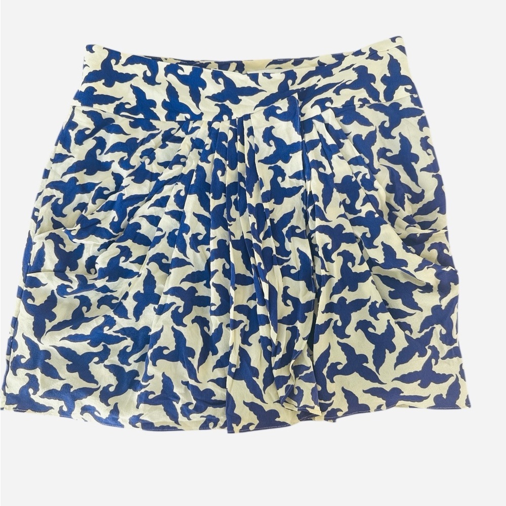 Anthropologie Leifsdottir silk Skirt birds New with Tags